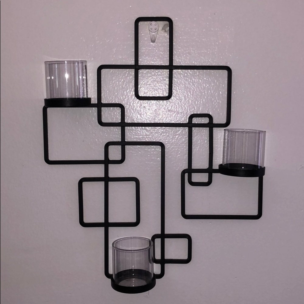 Wrought iron candle holder